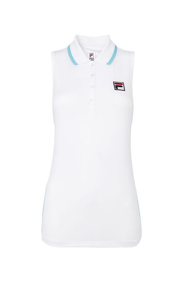 Camisas Polo Fila Mujer Blancas / Azules - Acqua Sole Sleeveless Racerback - España 579830RLS